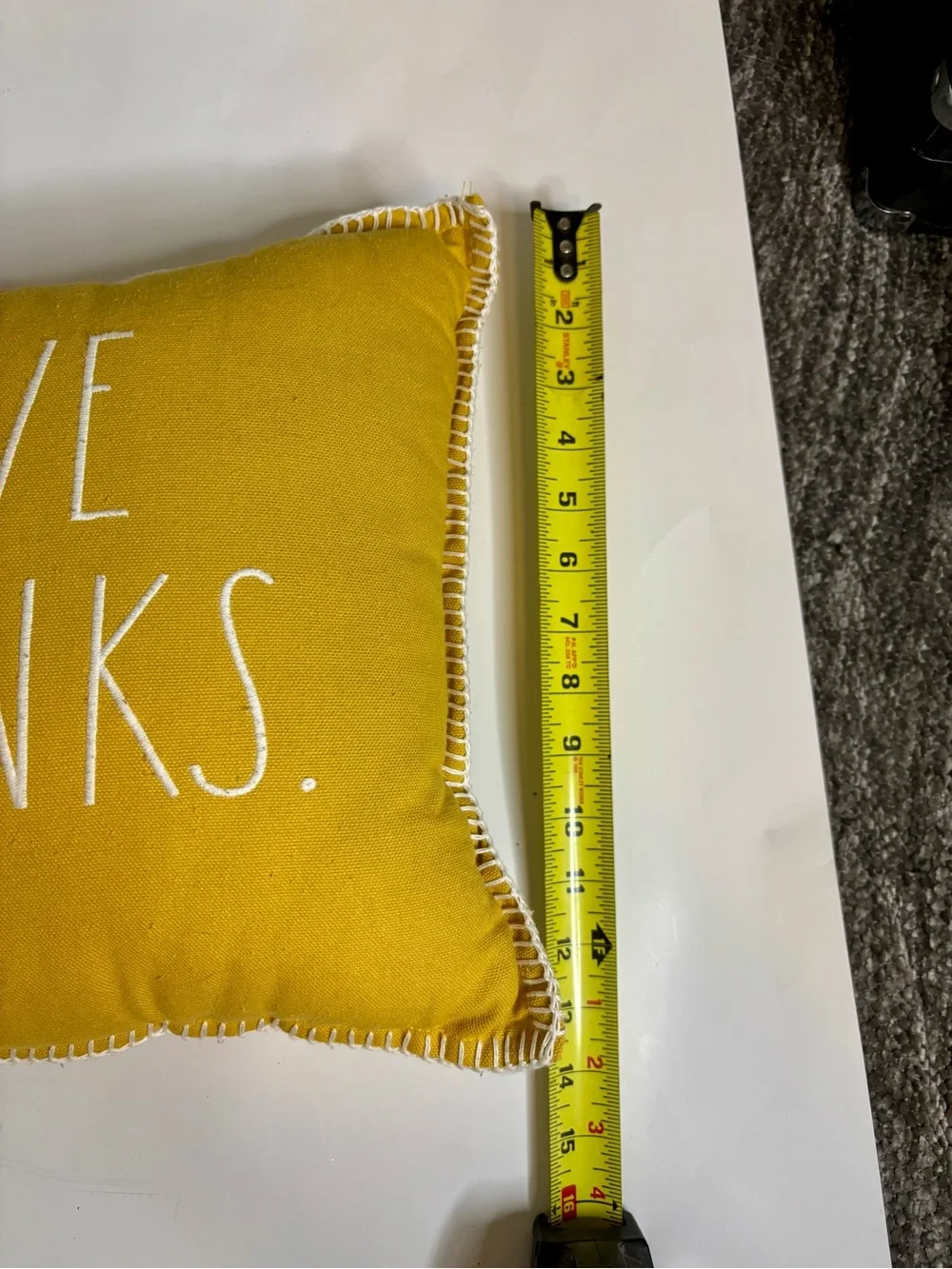 Give Thanks Mustard Holiday Throw Pillow - Festive Accent